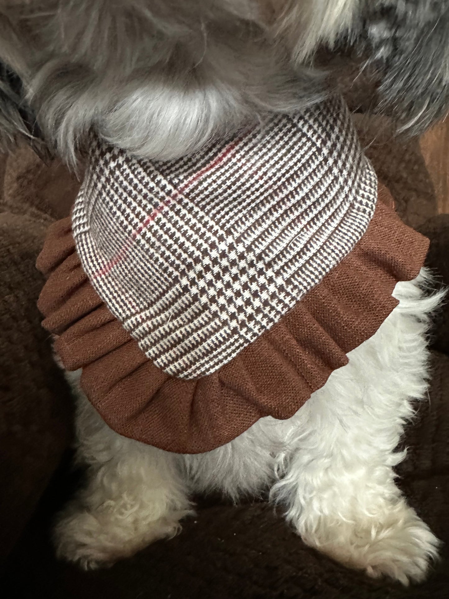 Brown Plaid Autumn Bandana