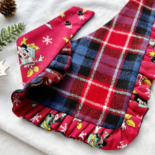 Christmas Red gifts W/Ruffles Dog bandana