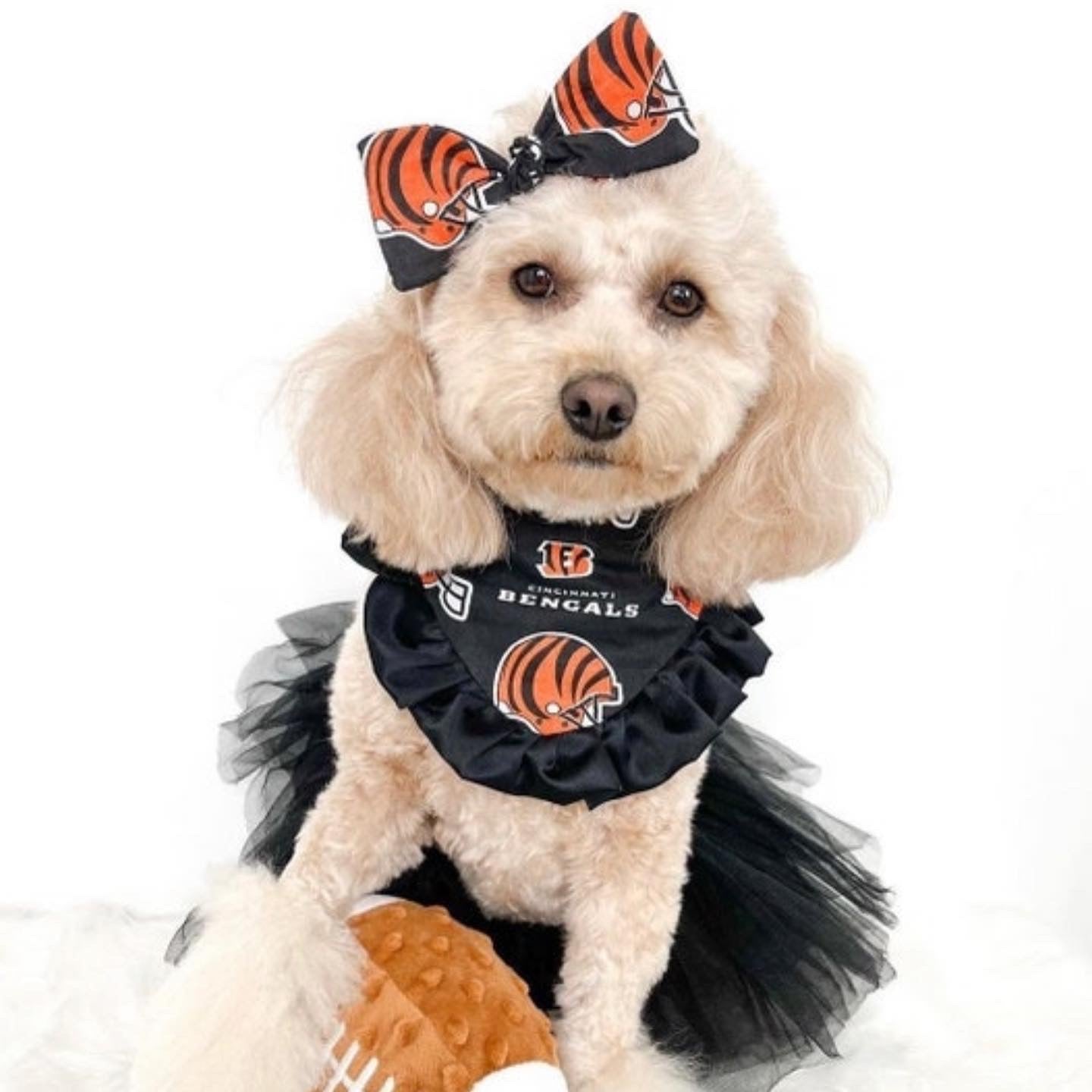 Football Dog Bandana with Ruffle