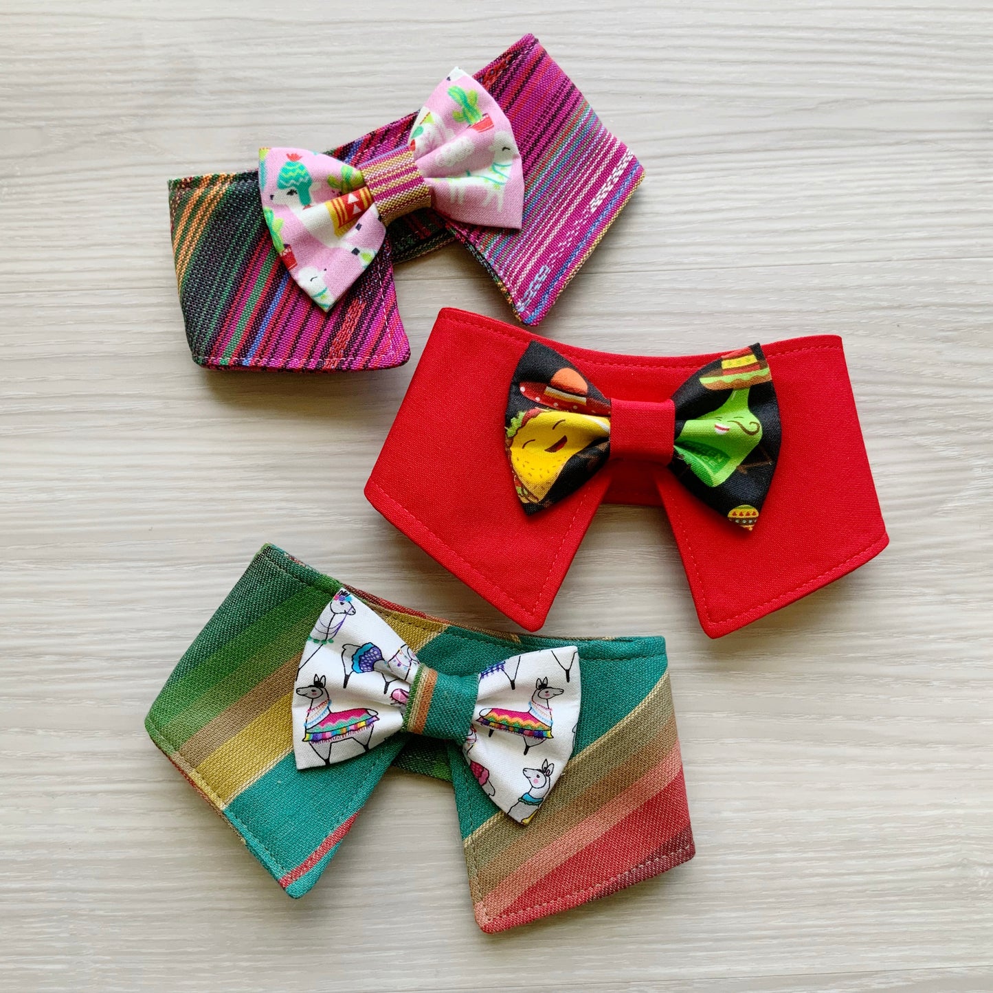 Cinco de Mayo Dog Collar Bandana, llamas Tuxedo