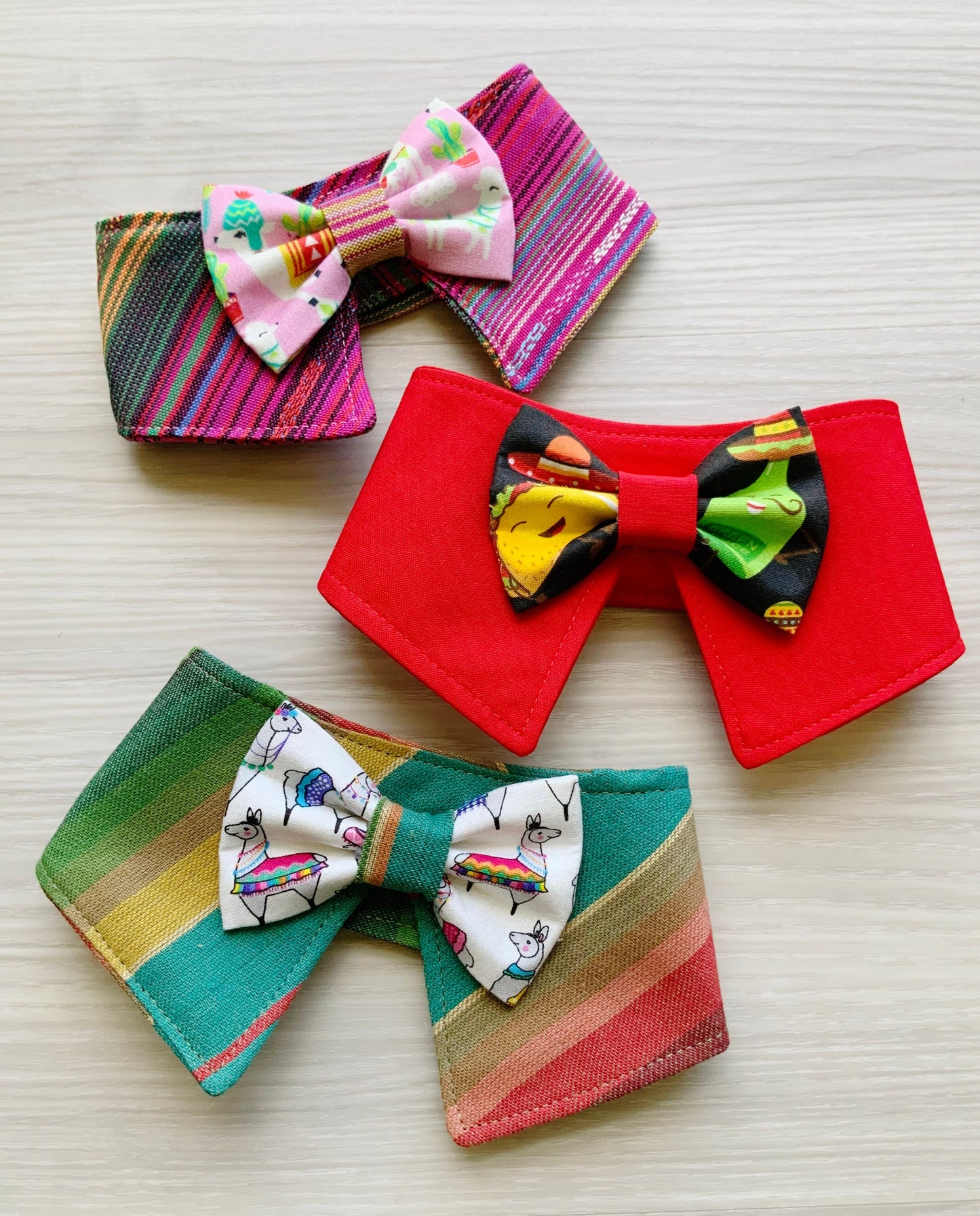 Cinco de Mayo Dog Collar Bandana, Tacos fiesta Tuxedo