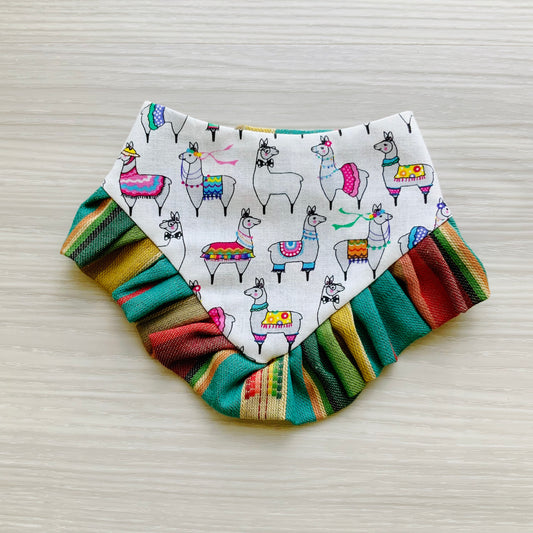 LLama Cinco de Mayo Dog Bandana with Ruffle