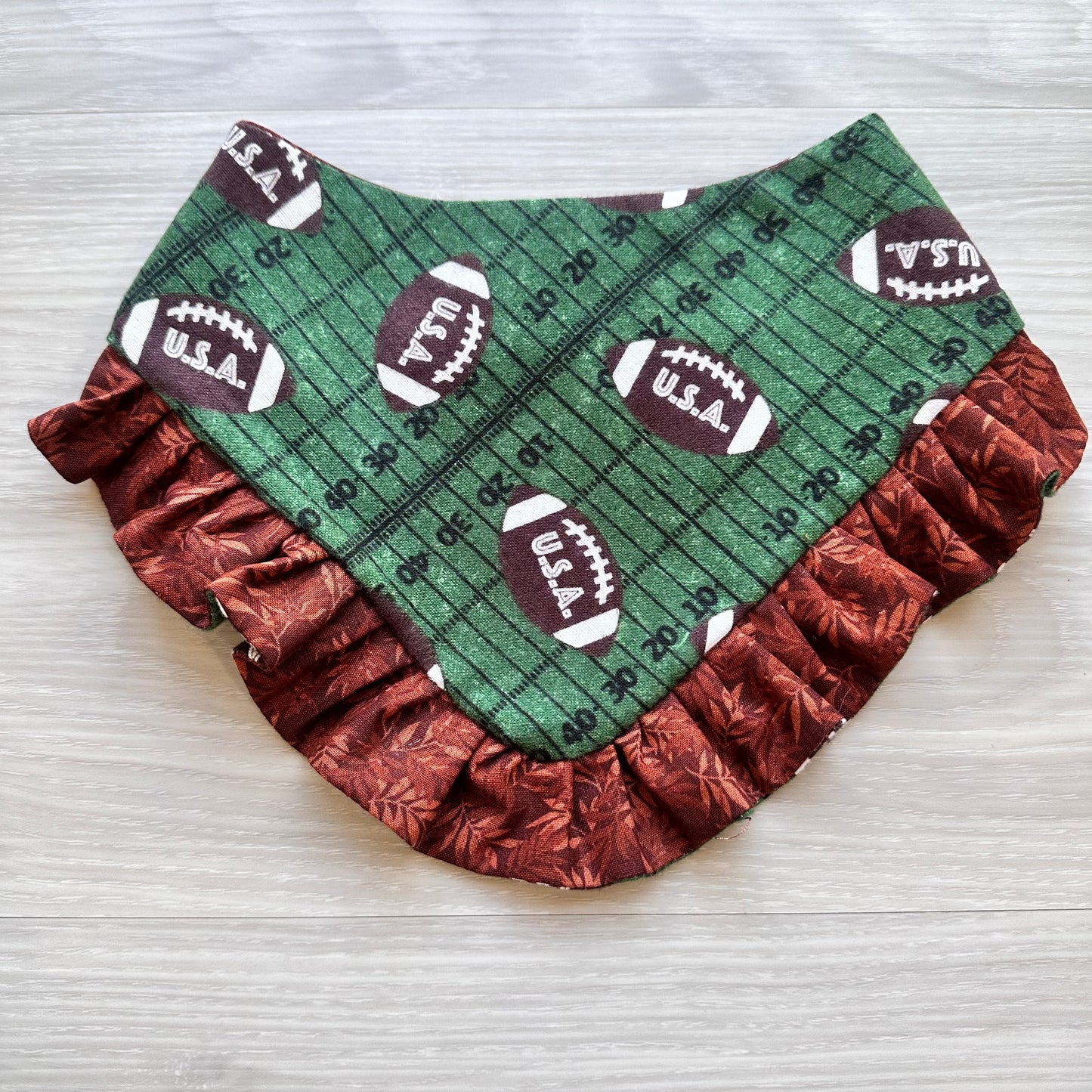 Football Dog Bandana with Ruffle