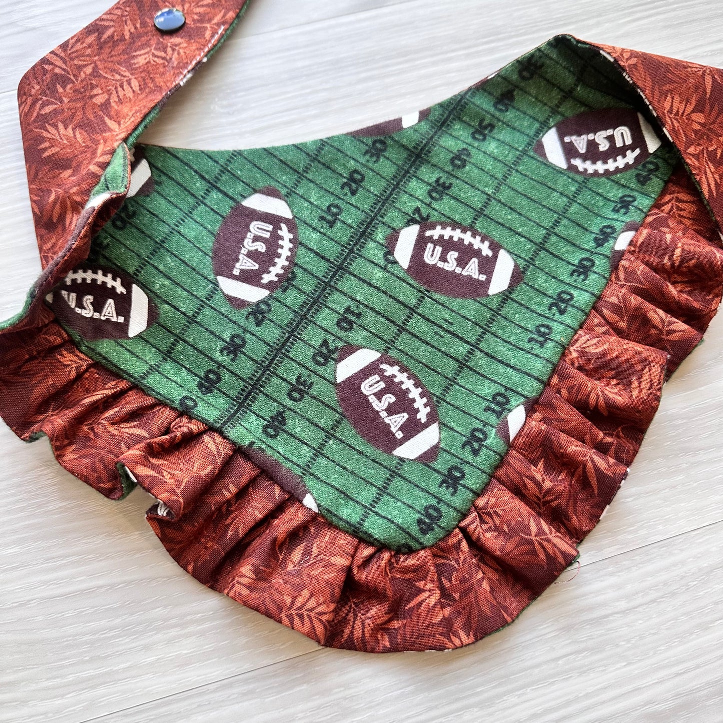 Football Dog Bandana with Ruffle