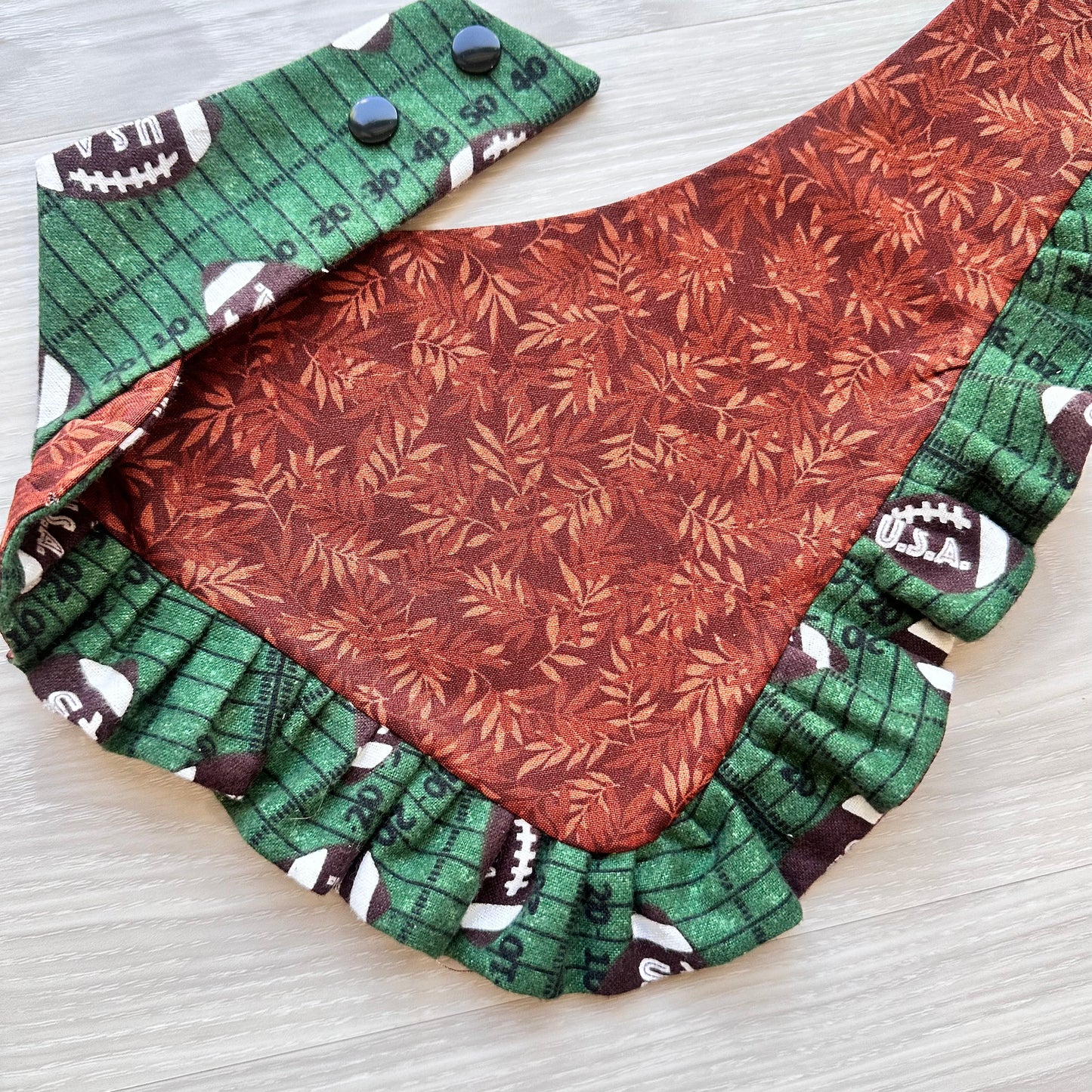Football Dog Bandana with Ruffle