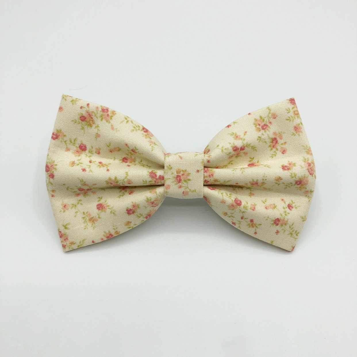 Beige floral Bow Tie