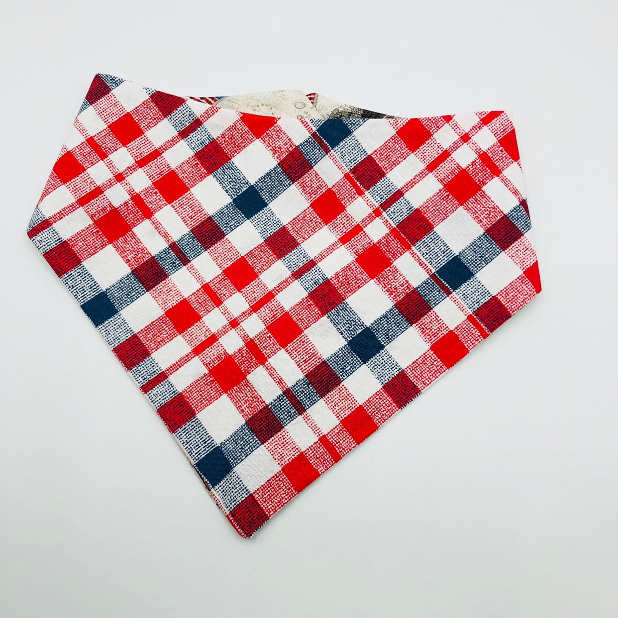 Flags and Eagles Dog Bandana, Reversible Pet Scarf