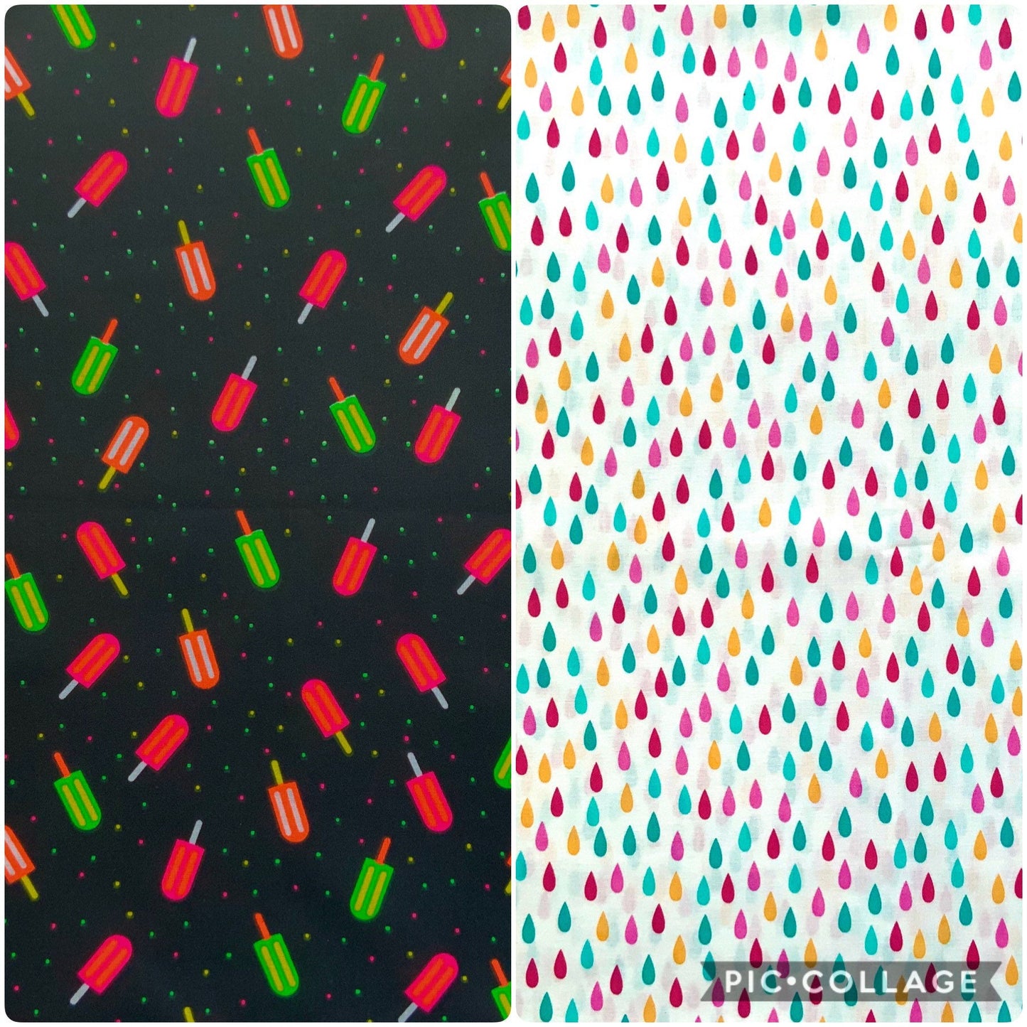 Neon Ice Cream Dog Bandana