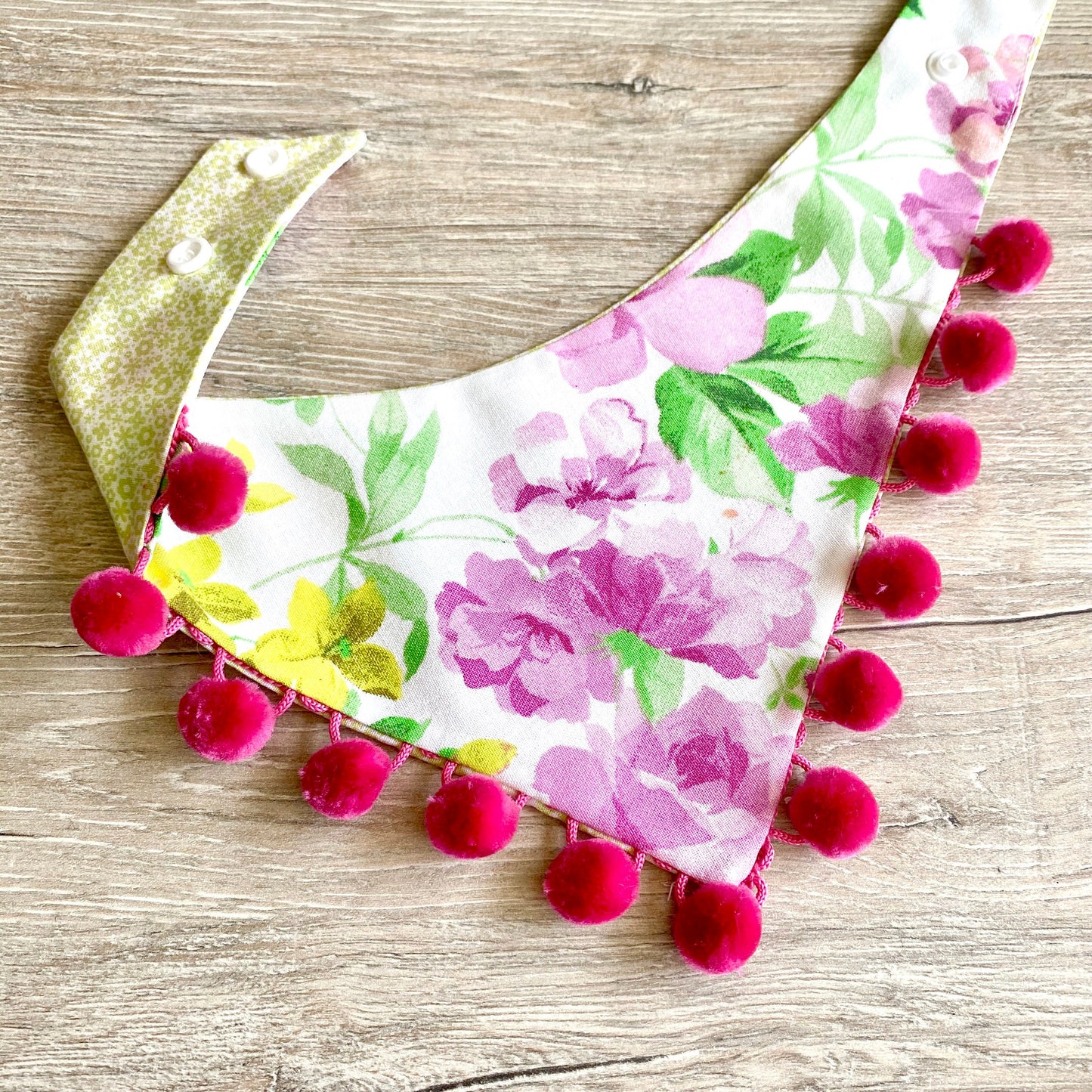Hot Pink Floral Dog Bandana