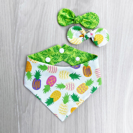 Tropical Pineapples Summer Dog bandana
