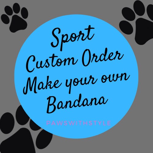 Custom Dog Bandana, Reversible Snap or Tie Pet Scarf