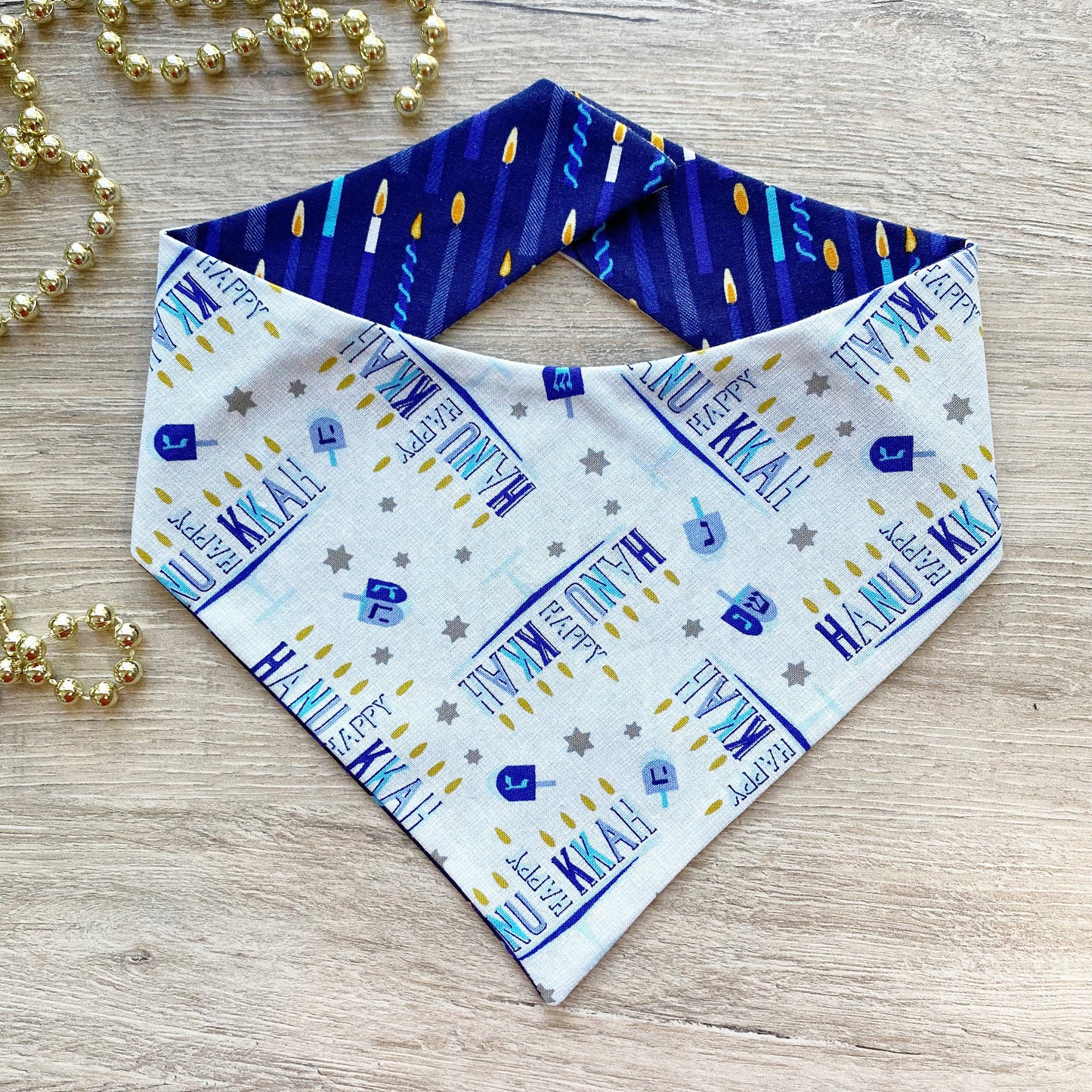 New! Hanukkah Dog bandana, Jewish dog bandana, Snap on Bandana, Matching hair-bow, Light candles, Hair Scrunchies, Happy Challah Days