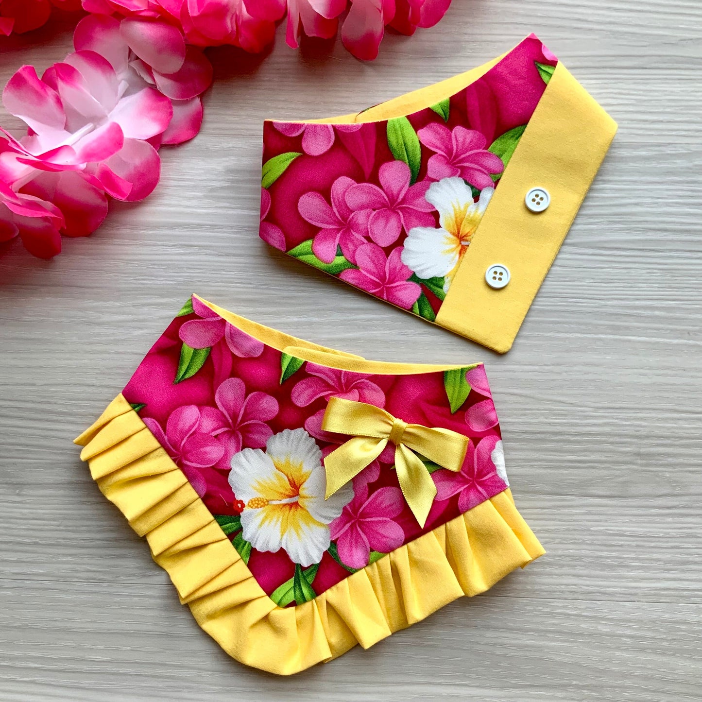 Pink Aloha Tropical Dog Bandana