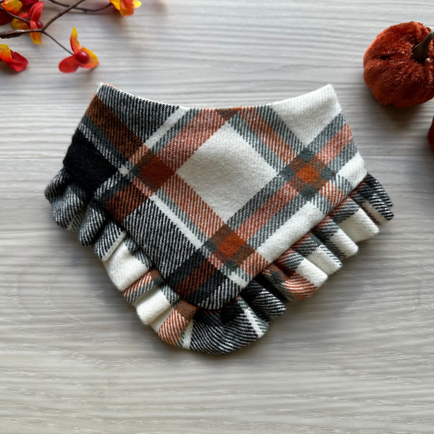 Pumpkin Spice snap on dog bandana, fall dog bandana