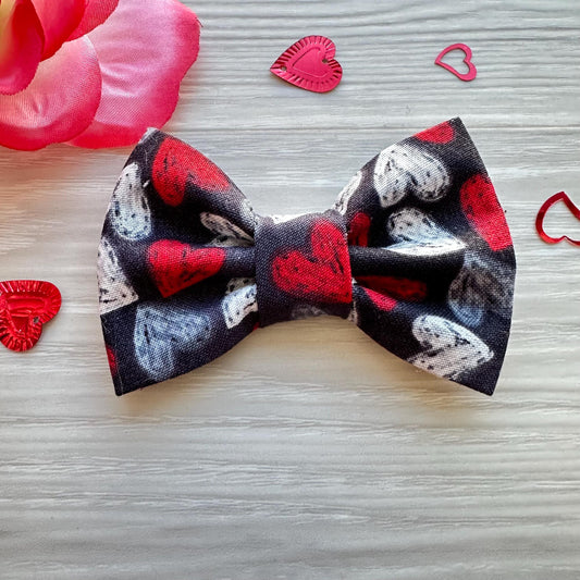 Valentines dog bow ties, Chalk Hearts, Dog bowties, Dog Collar Bow Tie, Dog Accessories, Dog Fashion