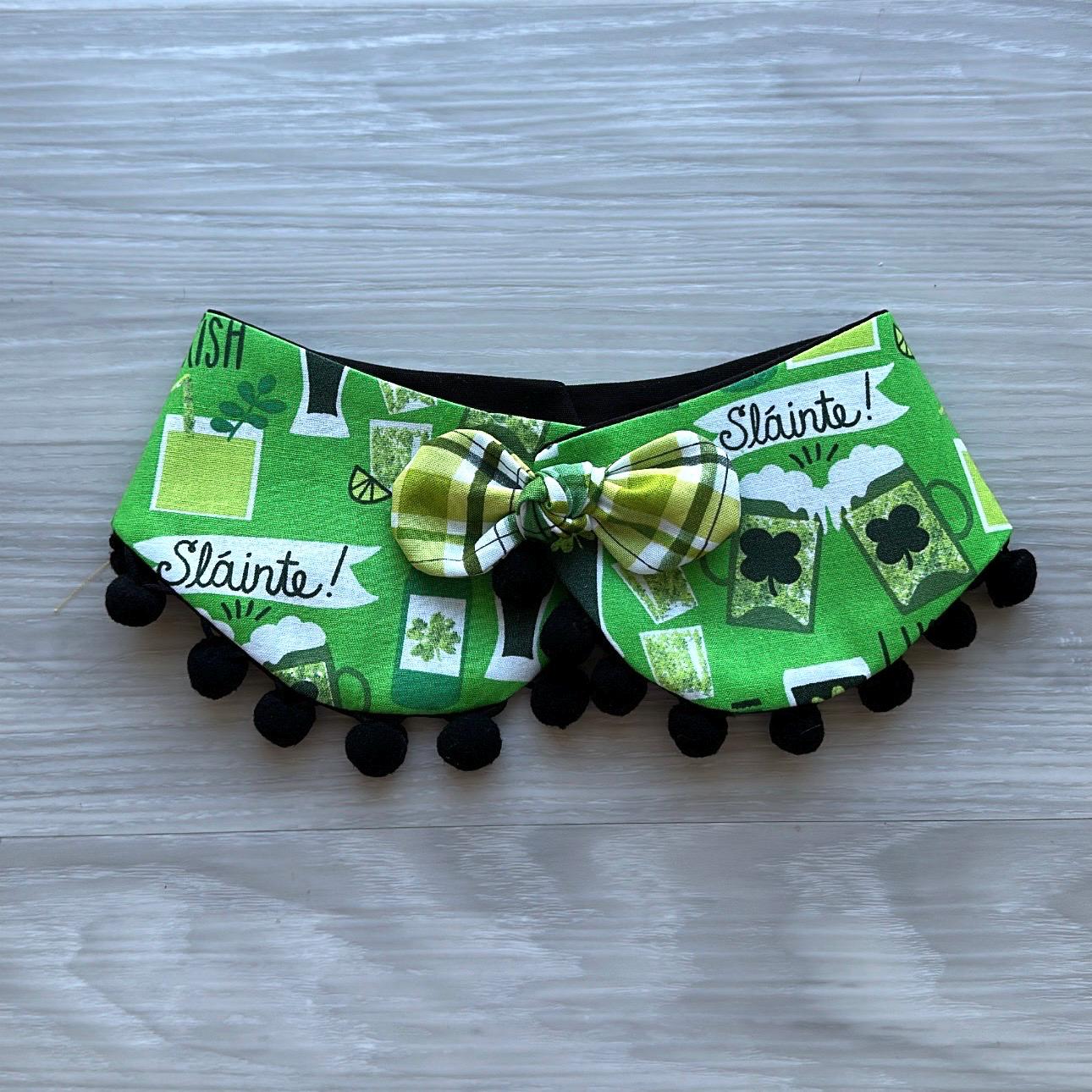 St. Patricks Dog Bandana, Collar Bandana with ruffle