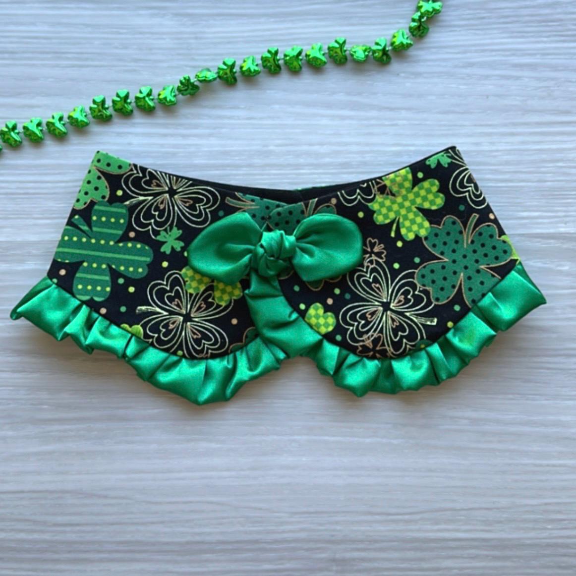 St. Patricks Dog Bandana, Collar Bandana with ruffle