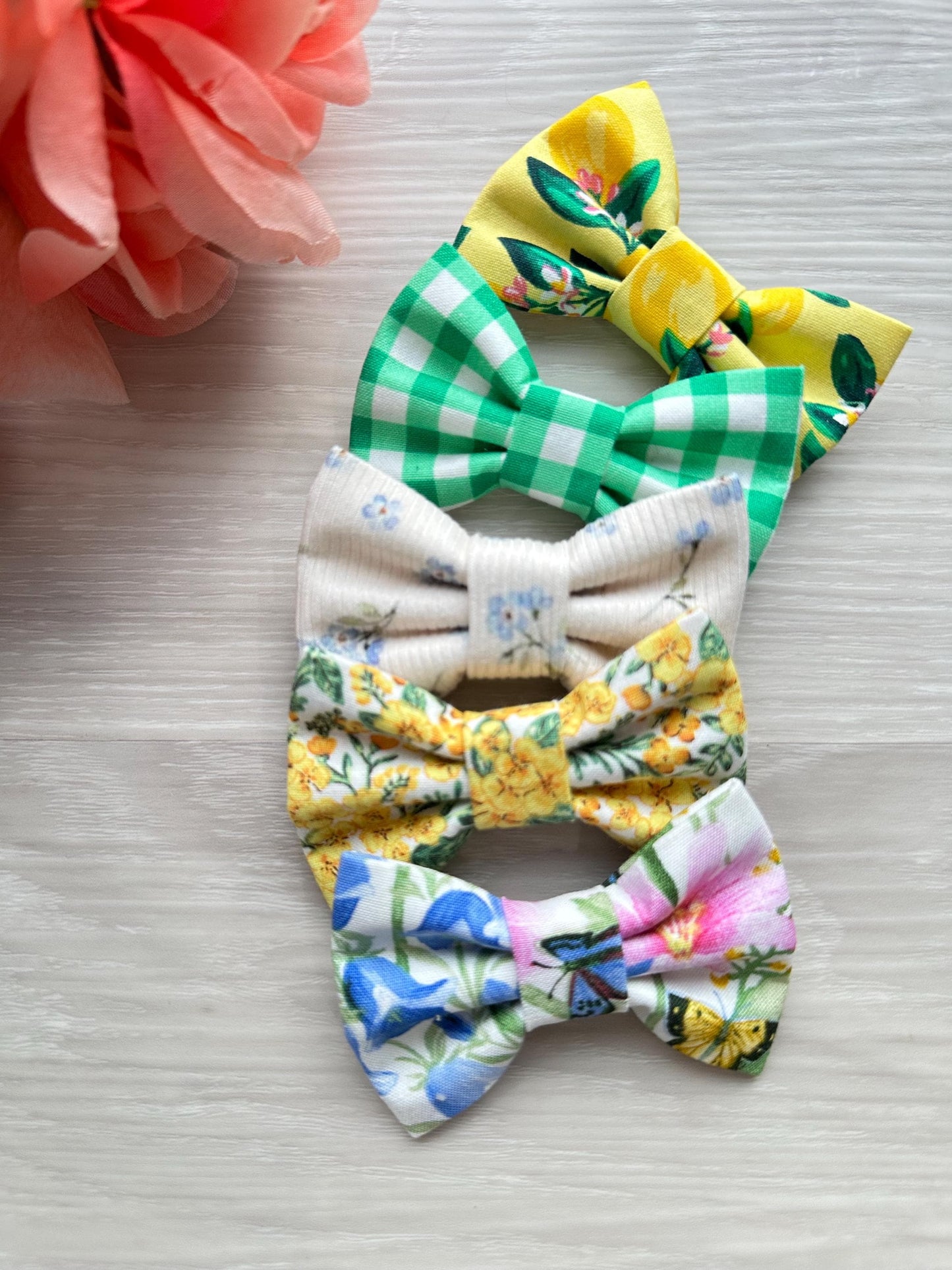 Spring Dog Bowtie, pet accessories for dogs and cats, Pastel Colorful Spring Summer Wedding Pet Collar Bowtie, Blue Pink Yellow