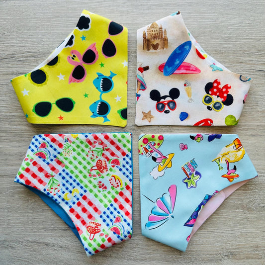 Summer dog bandana tropical beach fun bandanas reversible and adjustable snaps summer vacation scarf for pets