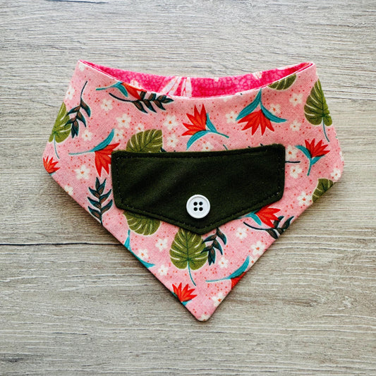 summer dog bandana Tropical scarf reversible dog bandana with adjustable snaps Great Gift for Dog Lovers