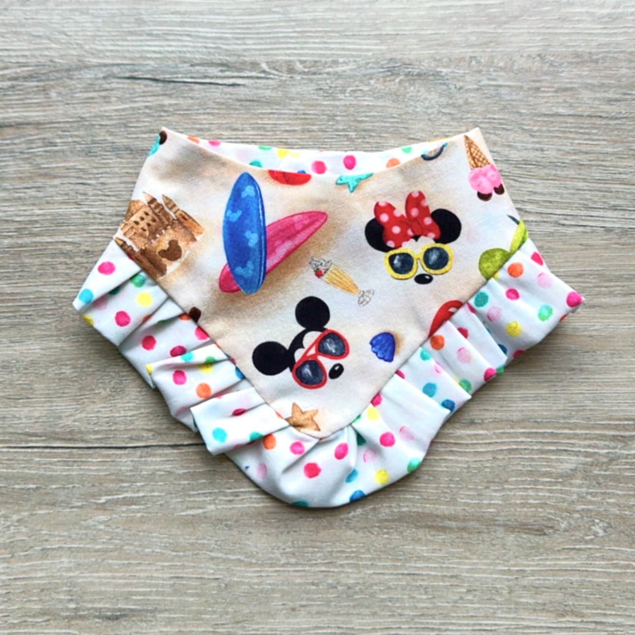 Summer Dog Bandana with Ruffles beach toys Pet Accessory Set Dog Summer Outfit Cute Pet Gift Summer Outfit for Small Dogs