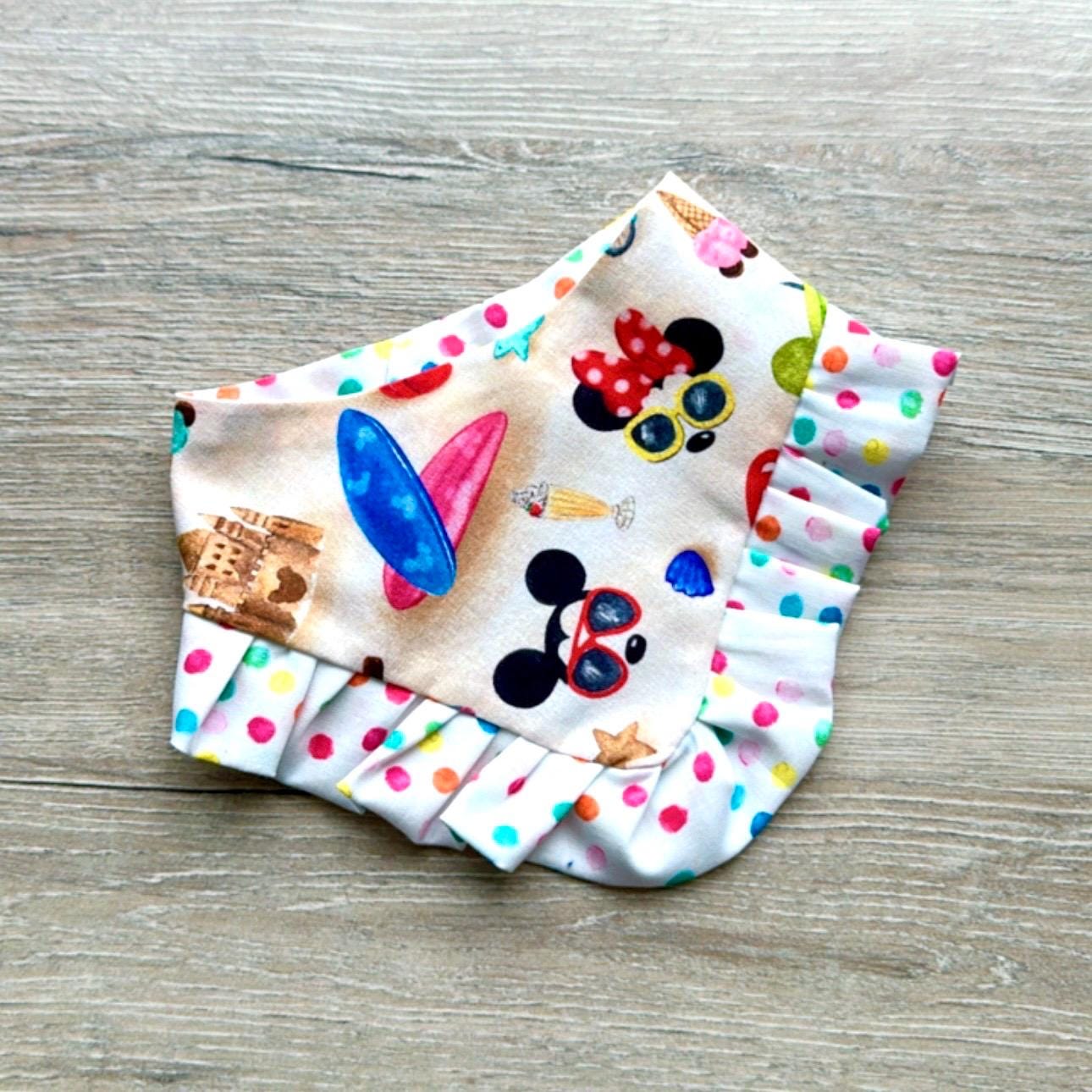 Summer Dog Bandana with Ruffles beach toys Pet Accessory Set Dog Summer Outfit Cute Pet Gift Summer Outfit for Small Dogs