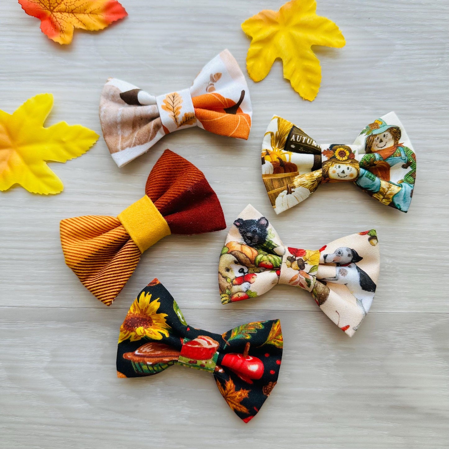 Autumn dog bowties, colorful bows, Dog bowties, Dog Collar Bow Tie, Dog Accessories, Dog Fashion