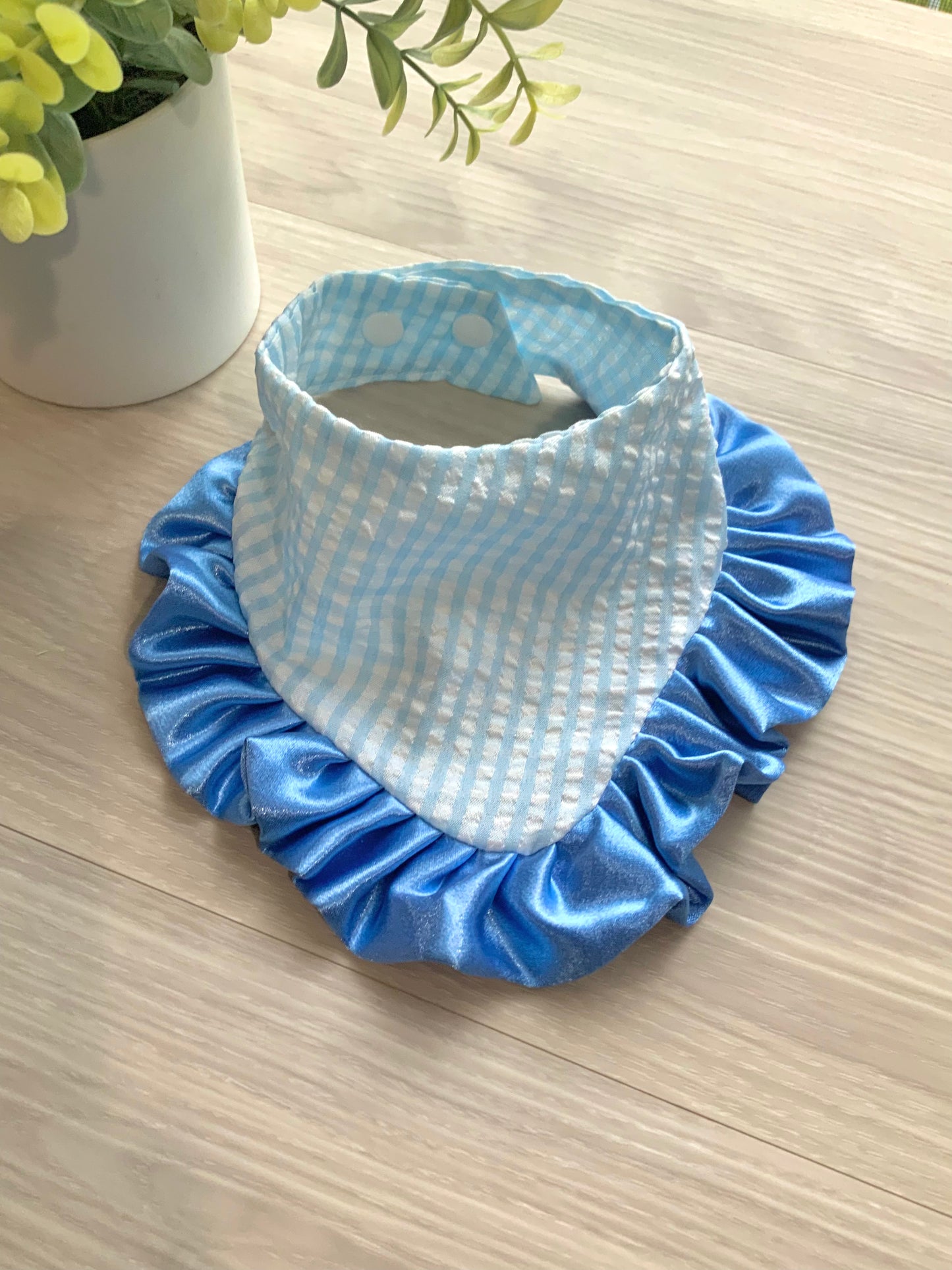 Blue Dog Bandana with Blue Ruffle