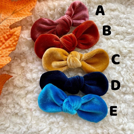 New! Velvet Dog hair bow, girl dog bow, hair clip for dogs, alligator clip, french barrette, fall hair bow, fall season colors