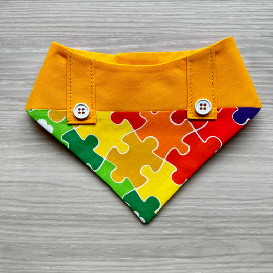 Colorful Puzzles Dog Bandana