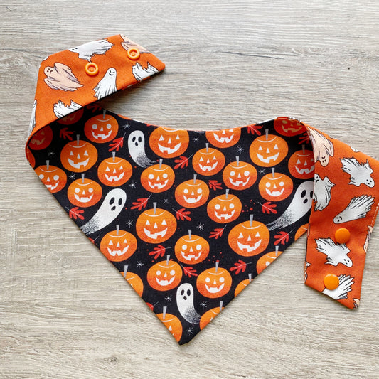 Halloween Dog Bandana Pumpkin and Ghost #3