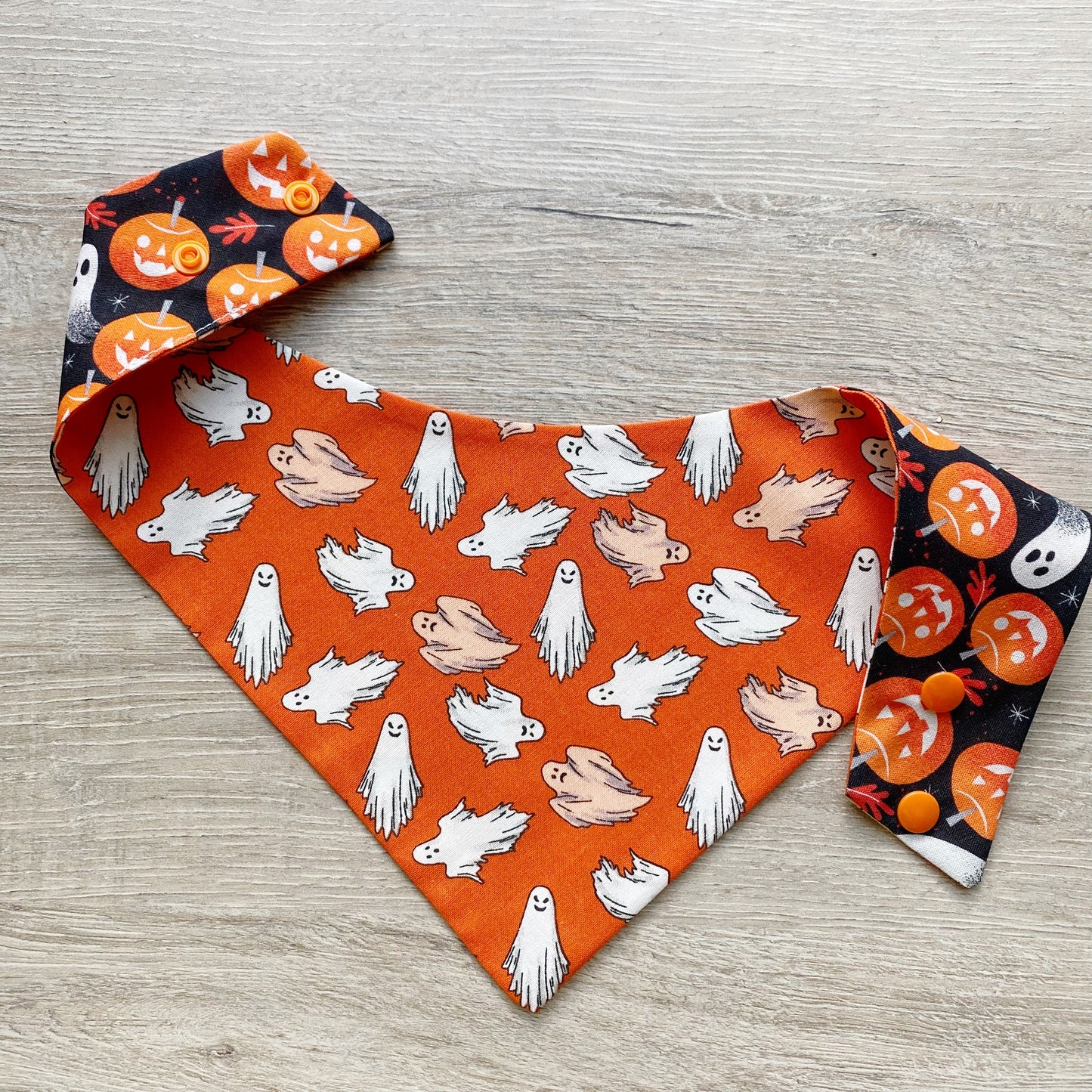 Halloween Dog Bandana Pumpkin and Ghost #3