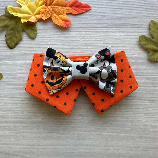 BOOO Dog collar tuxedo bandana