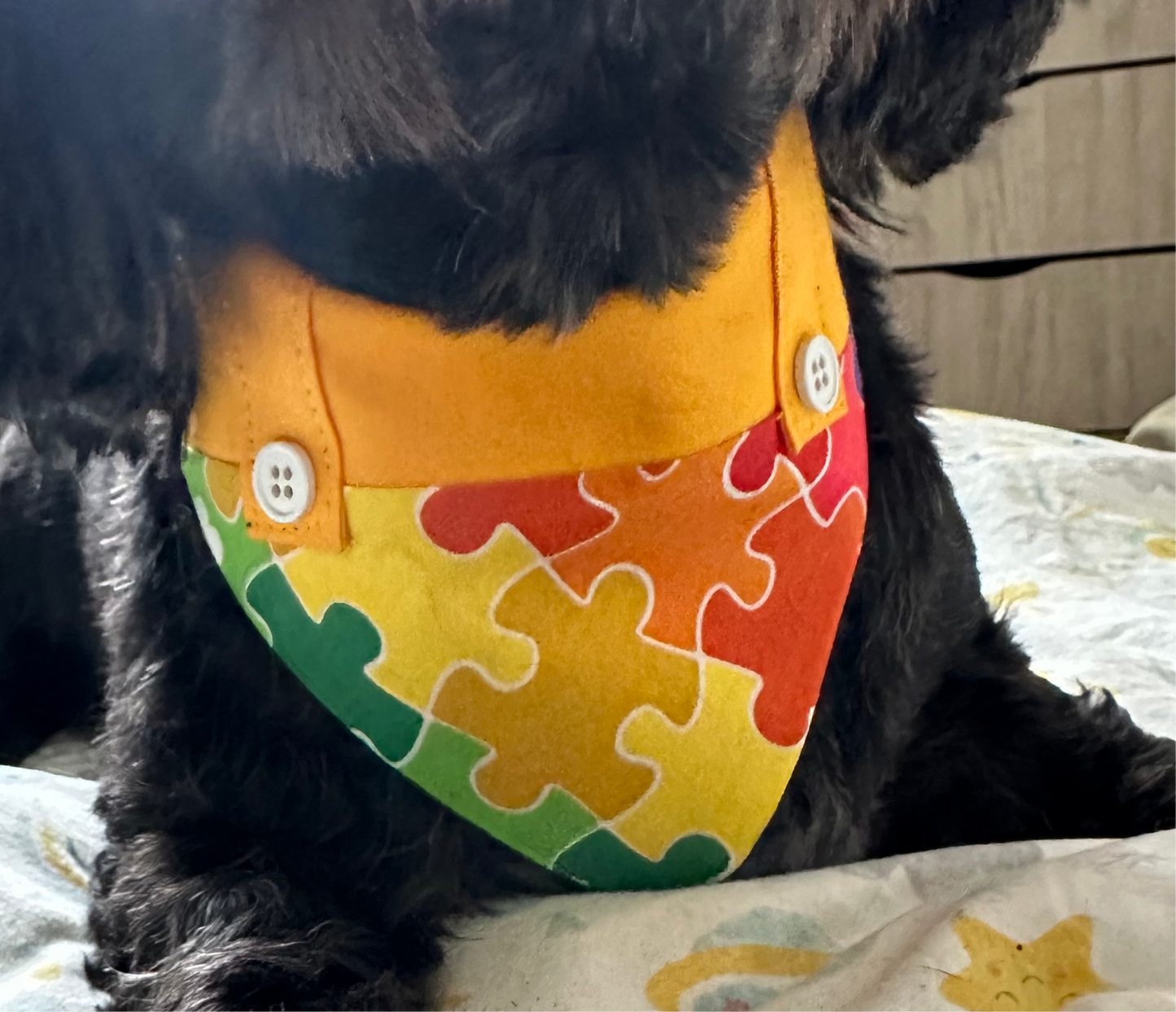 Colorful Puzzles Dog Bandana