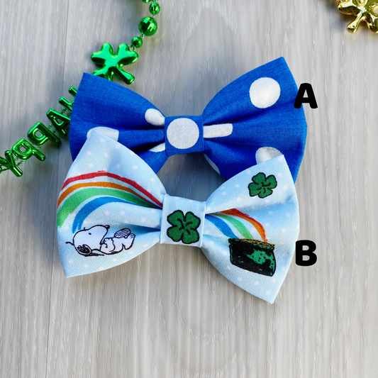 St. Patrick Dog BowTie Rainbow