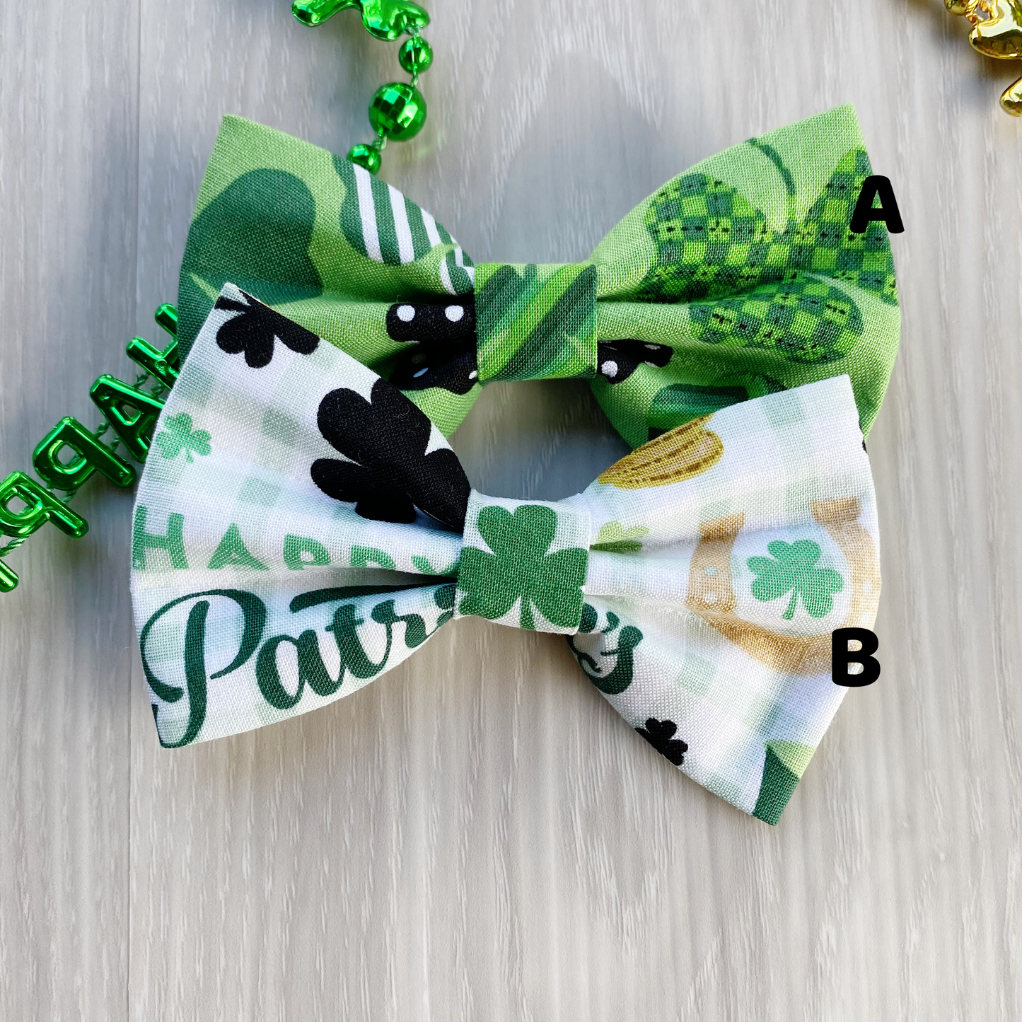 St. Patrick Dog BowTie clover