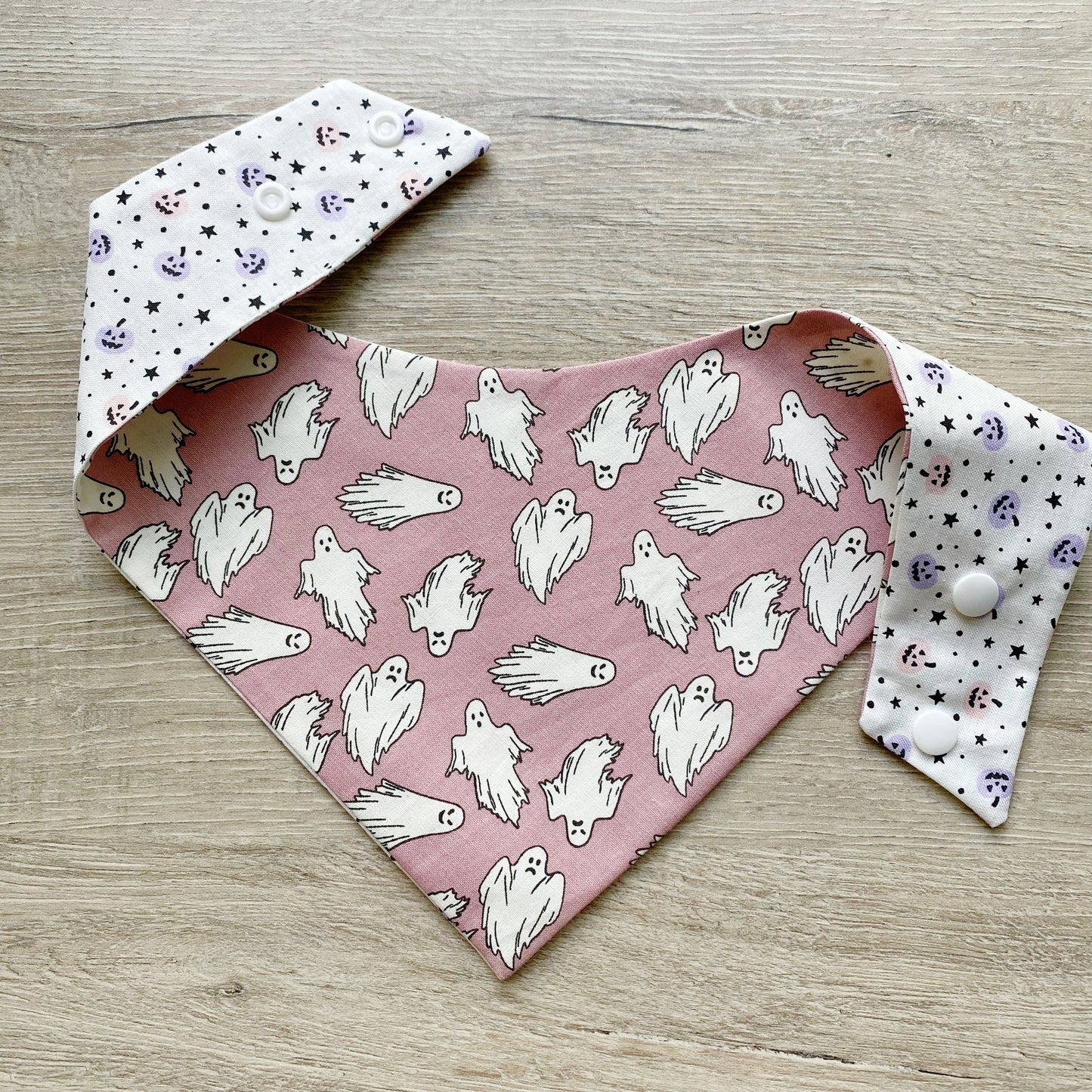 Halloween Dog Bandana Ghost #1 Pink