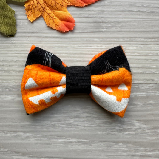 Creepy Pumpkin Dog Bowtie