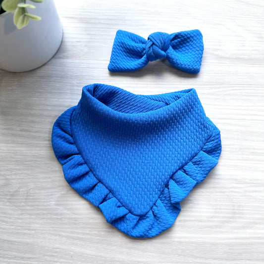 Blue Dog Bandana with Ruffle