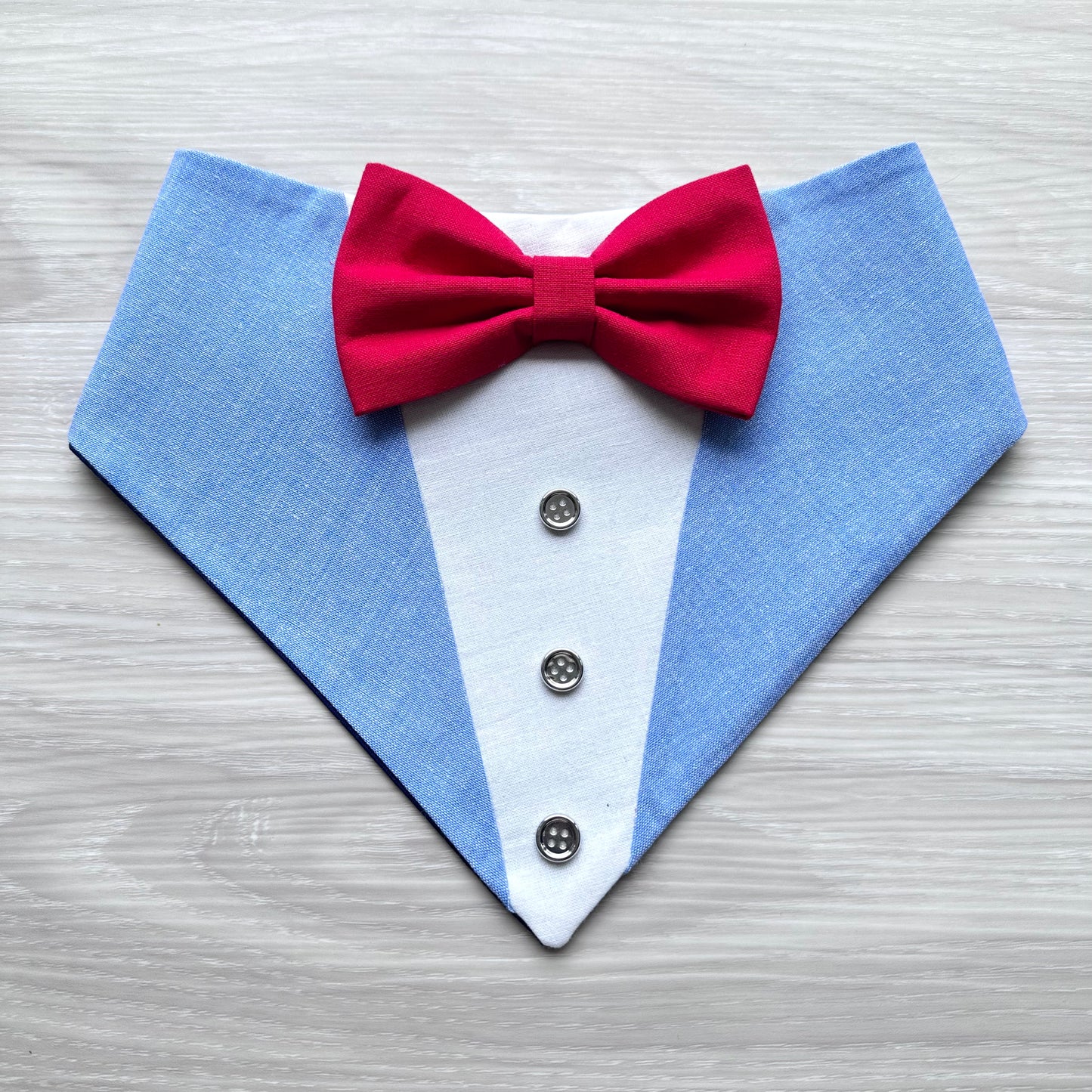 Nautical Dog Tuxedo, Blue and Red