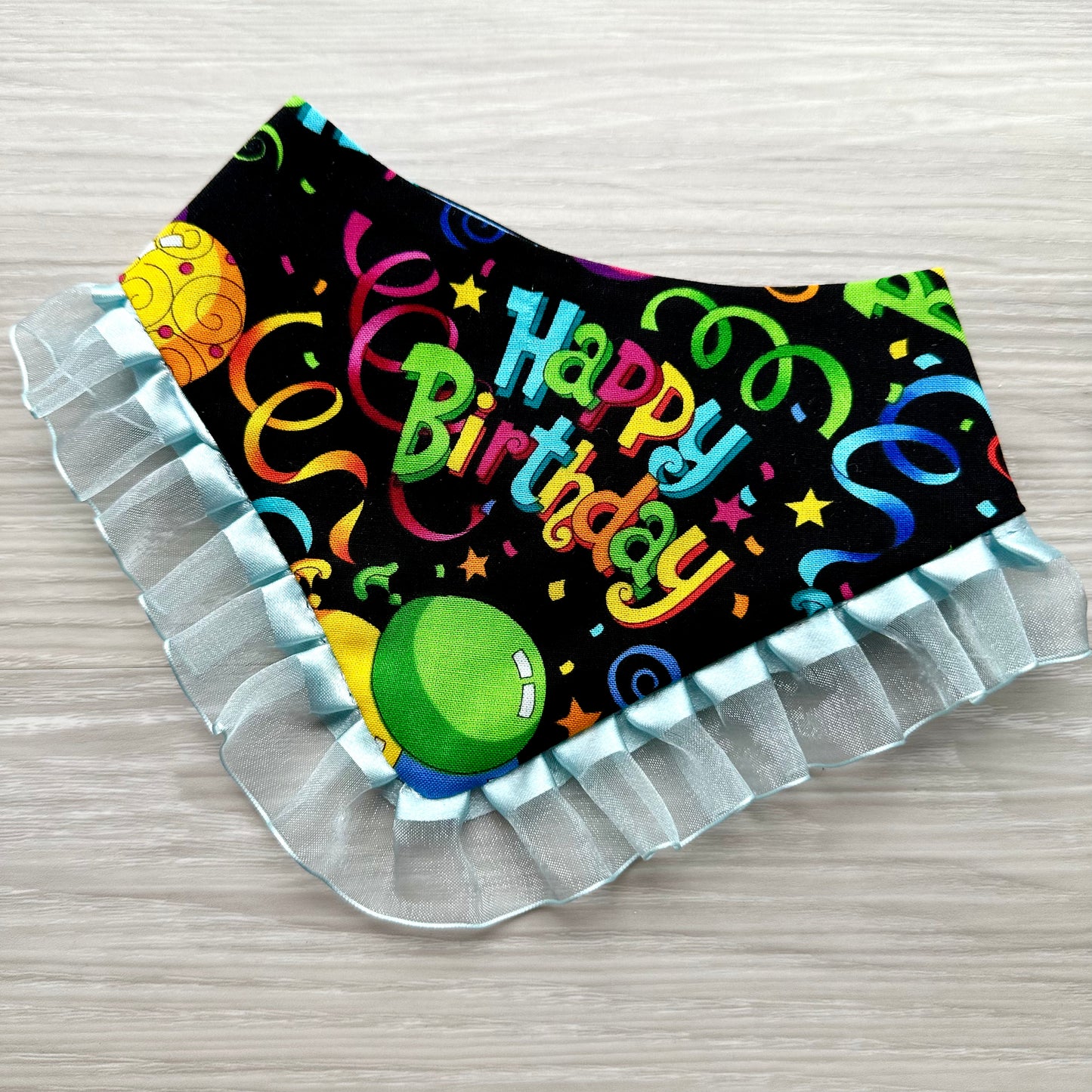 Happy Birthday Confetti’s Dog Bandana with Ruffle