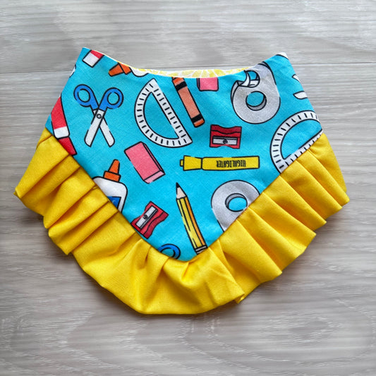 Back To school Dog Bandana with Ruffle