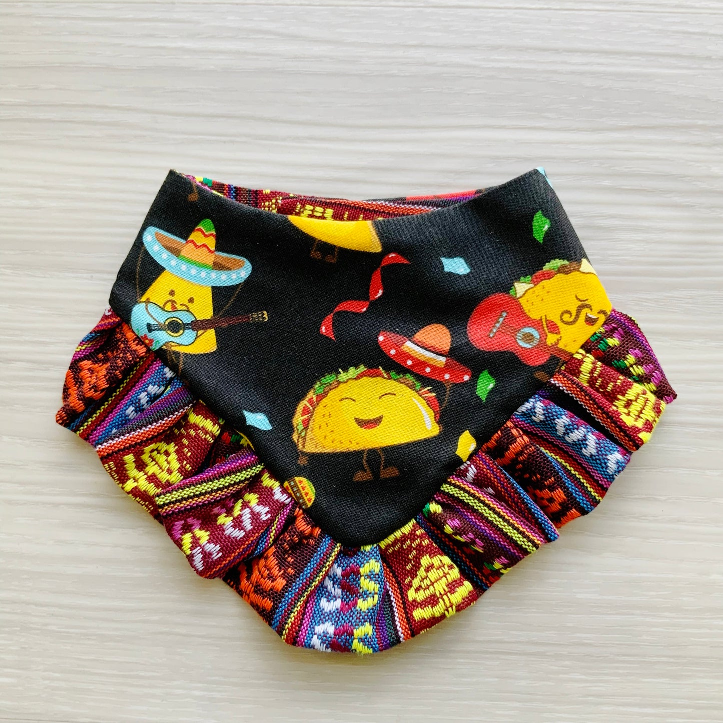 Tacos Cinco de Mayo Dog Bandana with Ruffle