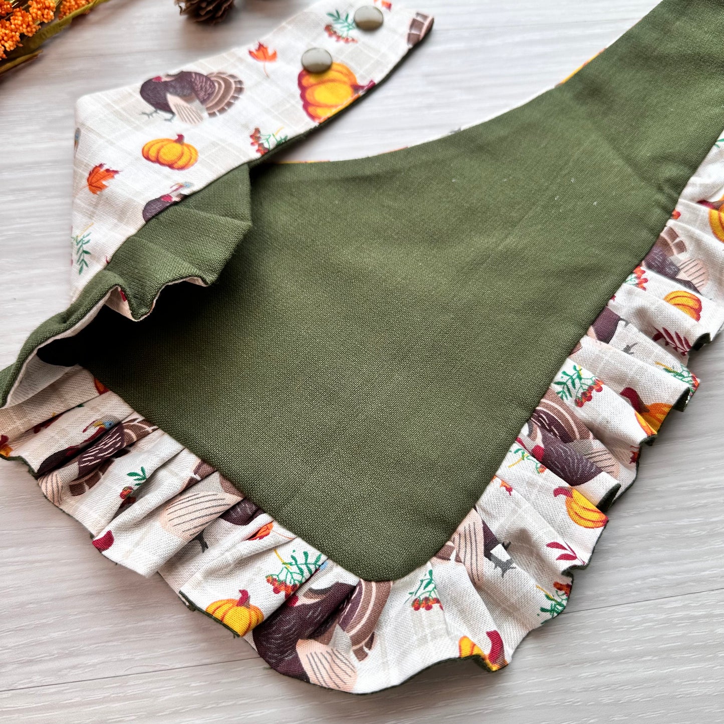 Turkey and Pumkins Fall Dog Bandana