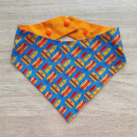 Hot Dog & Burger Dog Bandana