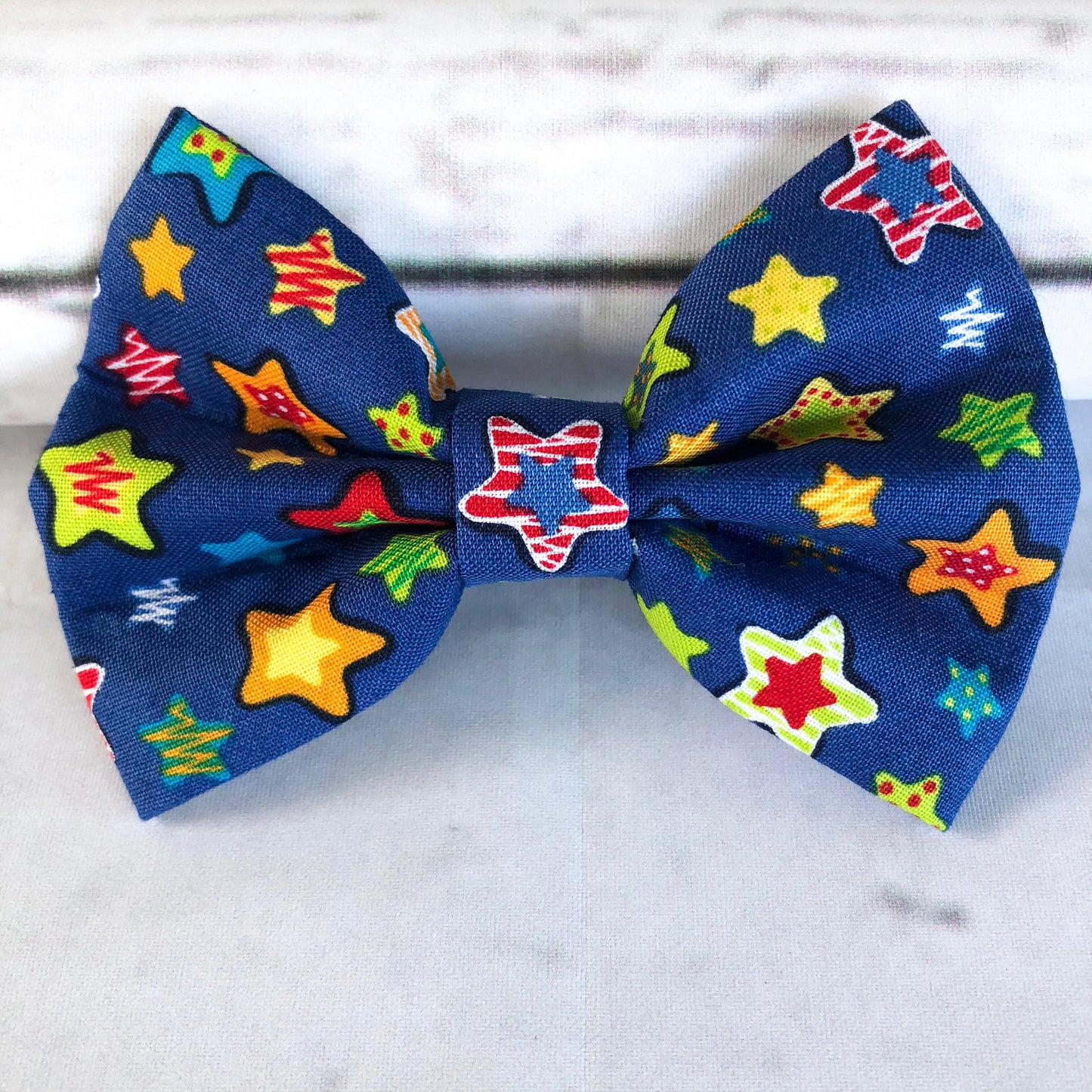 Bright Stars Celebrate Dog Bow Tie