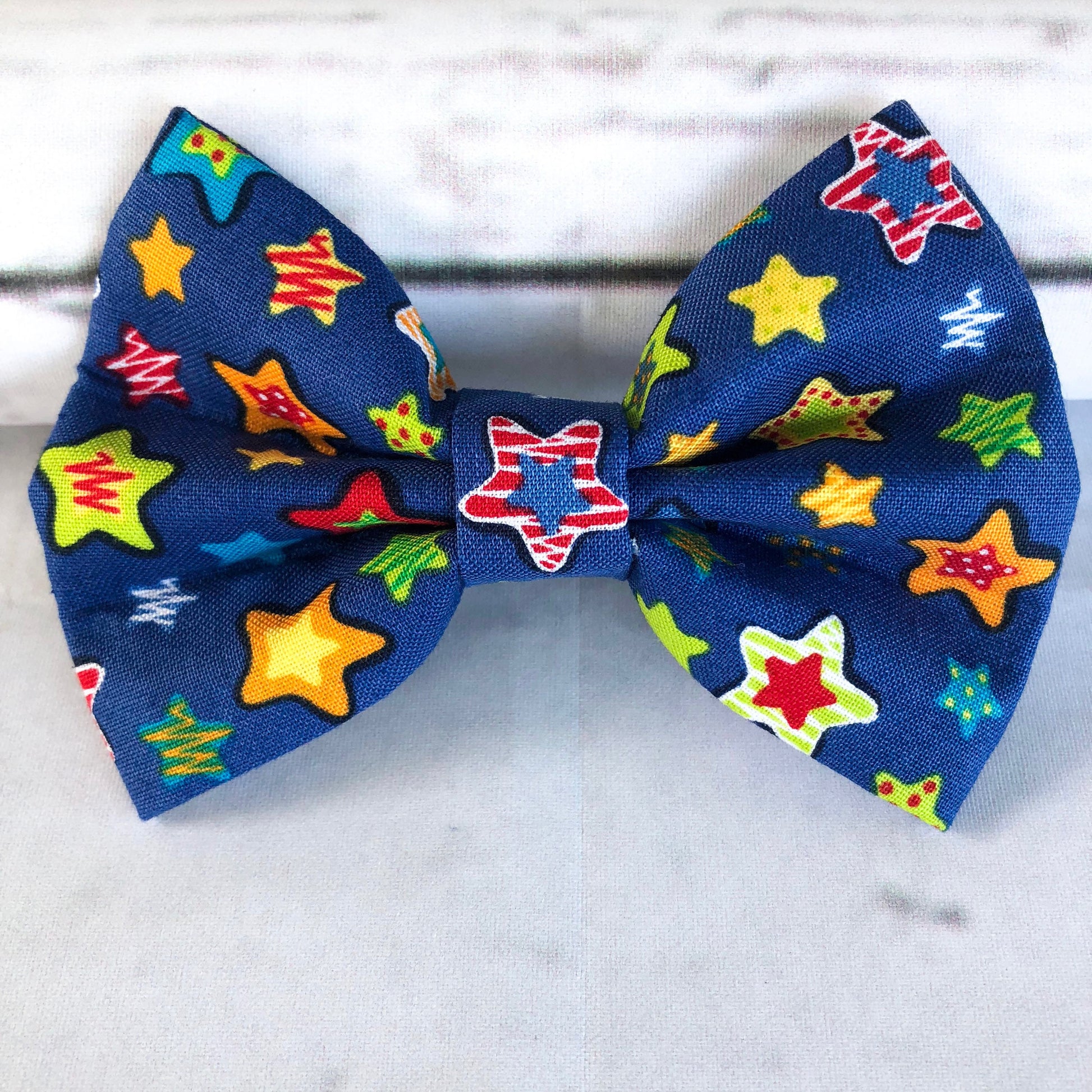 Bright Stars Celebrate Dog Bow Tie