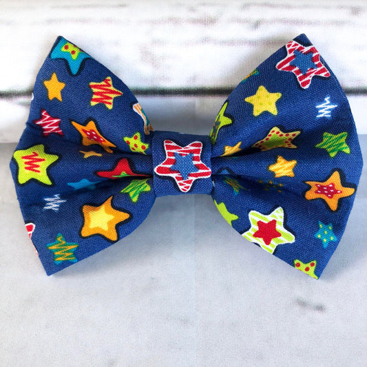Bright Stars Celebrate Dog Bow Tie