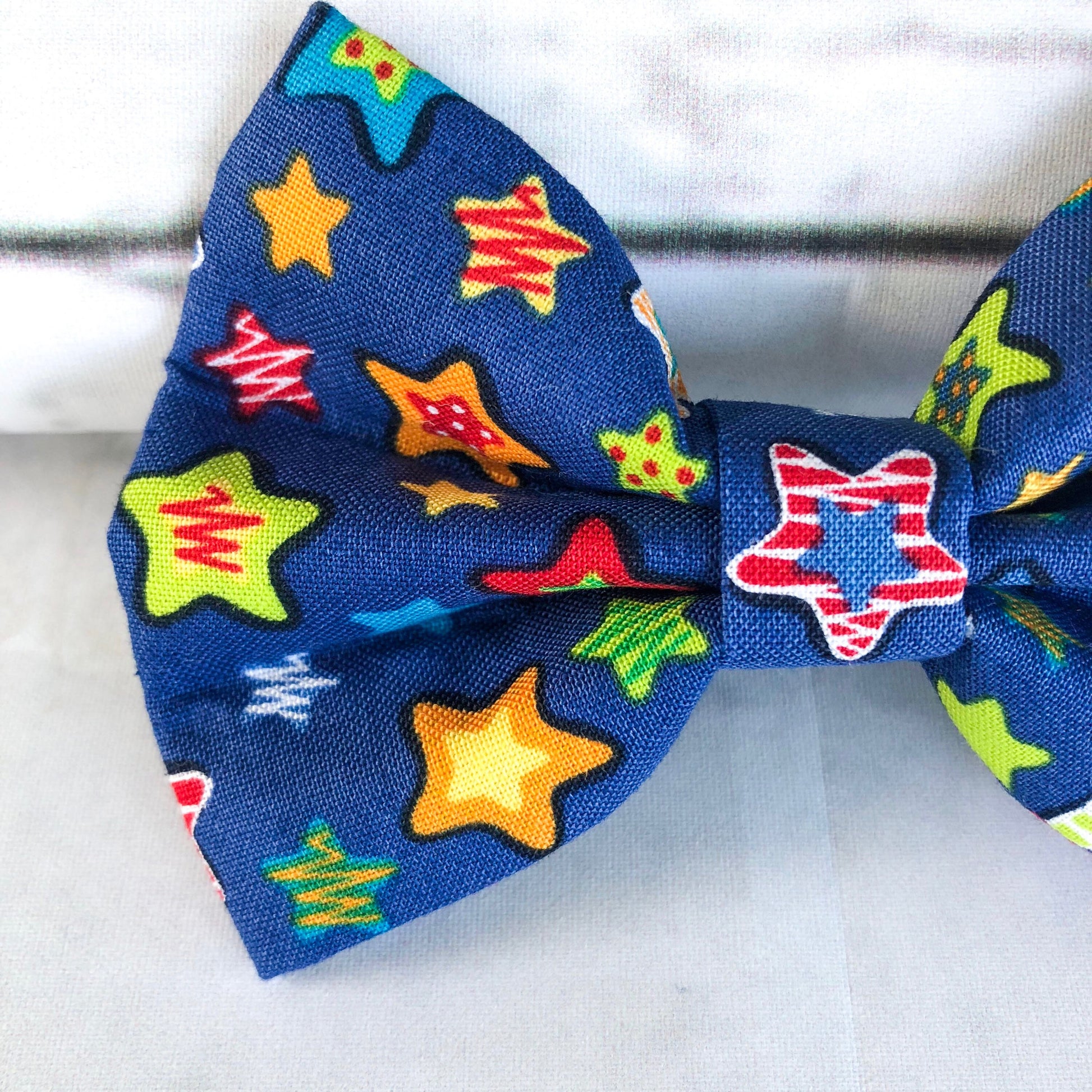 Bright Stars Celebrate Dog Bow Tie