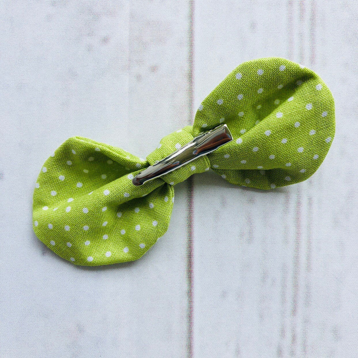 Christmas Dog Bow Clip, Handmade Cotton Hair Accessory